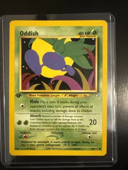 Pokemon TCG Oddish 68/111 Neo Genesis Non Holo - Image 1