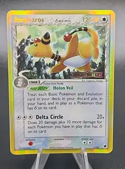 Ampharos Dragon Frontiers EX Series POKEMON Reverse Holo Foil Stamped 2006 #1 - Image 1