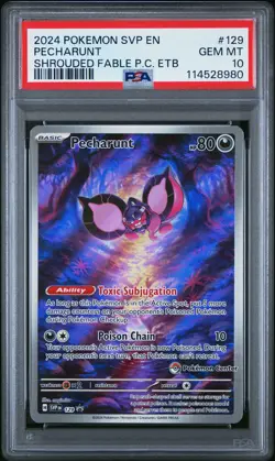 2024 POKEMON SVP EN-SV BLACK STAR PROMO #129 PECHARUNT PSA 10 - Image 1