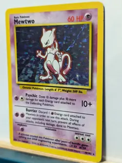 Mewtwo 010/102 Base Set Holo Pokemon TCG in MP Condition - Image 3