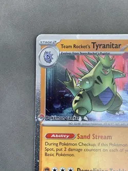 Team Rocket's Tyranitar 096/182 Promo | Pokemon Center Stamp | Holo - Image 2