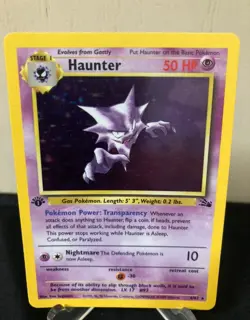 Pokemon TCG First Edition Haunter Fossil Holo 1999 6/62 NM Never Played - Image 2