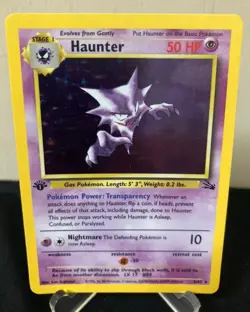 Pokemon TCG First Edition Haunter Fossil Holo 1999 6/62 NM Never Played - Image 3
