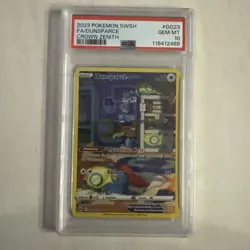 2023 POKEMON CROWN ZENITH #GG23/GG70 DUNSPARCE FULL ART GALARIAN GALLERY PSA 10 - Image 1