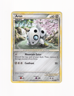 Aron 56/102 Triumphant HGSS Regular Non Holo Common Pokemon Moderately Played MP - Image 1