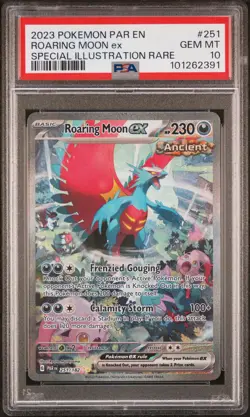 2023 POKEMON PAR EN-PARADOX RIFT #251 ROARING MOON EX PSA 10 - Image 1
