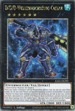 yugioh D/D/D-Wellenhochkonig Caesar RA04-DE290 Quarter Century Secret Rare - Image 1