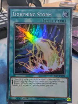 YuGiOh! Lightning Storm RA01-EN061 Super Rare 1st Ed* - Image 1