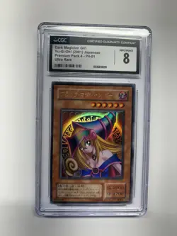 YU-GI-OH! DARK MAGICIAN GIRL PREMIUM PACK 4 P4-01 ULTRA RARE JAPANESE CGC 8 - Image 2