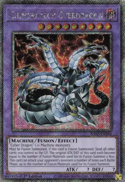 Yugioh Chimeratech Overdragon RA03-EN166 - - Platinum Secret Rare - Image 1