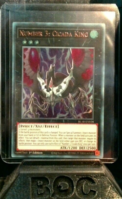 Number 3: Cicada King - BLAR-EN028 - 1st Edition - Ultra Rare - M/NM - YuGiOh - Image 1