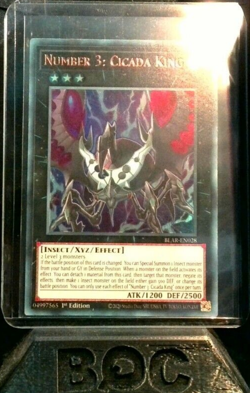 Number 3: Cicada King - BLAR-EN028 - 1st Edition - Ultra Rare - M/NM - YuGiOh - Image 2