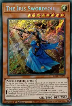RA01-EN023 THE IRIS SWORDSOUL SECRET RARE 1ST EDITION YuGiOh CARD - Image 1
