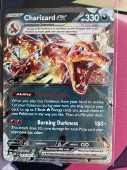 Pokemon TCG Charizard EX 125/197 SV Obsidian Flames 2023 Tera Card NM - Image 1