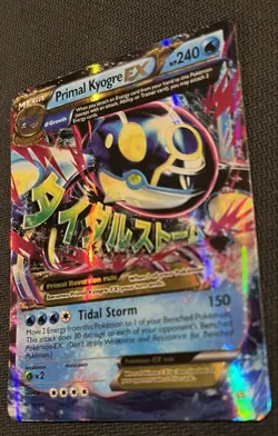 Primal Kyogre EX 55/160 Primal Clash Ultra Rare Holo Pokemon Card - Image 1