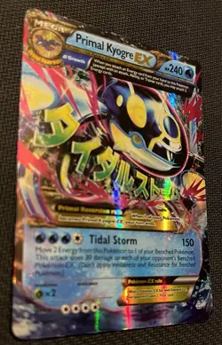 Primal Kyogre EX 55/160 Primal Clash Ultra Rare Holo Pokemon Card - Image 2