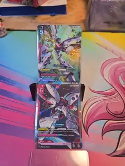 Gundam TCG Card Game Dual Impact GD02-036 LR+ And LR Qubeley Alt Art NM Rare - Image 1