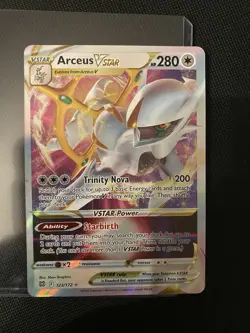 Pokemon Card Arceus VSTAR 123/172 Brilliant Stars Full Art Ultra Rare Holo TCG - Image 1