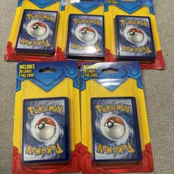 Lot of 5 RARE Mystery POKEMON Pack of 20 Cards 1 Foil Card Factory Sealed - Image 2