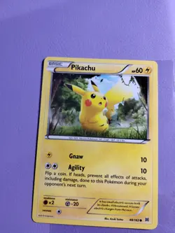 Pikachu 48/162 Common Pokemon Card (non-holo) X&Y BREAKthrough NM - Image 1