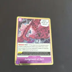 OP02-089 Judgment of Hell Rare One Piece TCG Card - Image 1
