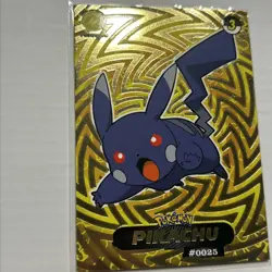 Pokemon Crystal Shadow Pikachu Gold SR Collectible Trading Card #0025 - Image 2