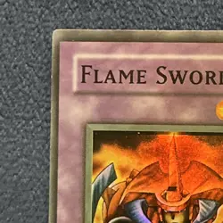 Yu-Gi-Oh Flame Swordsman LOB-003 Super Rare Card Foil Shift Misprint ERROR - Image 2