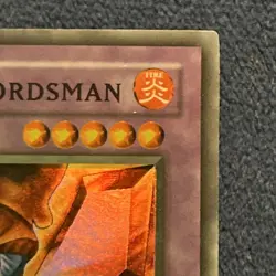 Yu-Gi-Oh Flame Swordsman LOB-003 Super Rare Card Foil Shift Misprint ERROR - Image 3