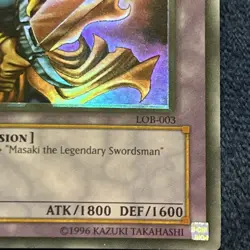 Yu-Gi-Oh Flame Swordsman LOB-003 Super Rare Card Foil Shift Misprint ERROR - Image 4
