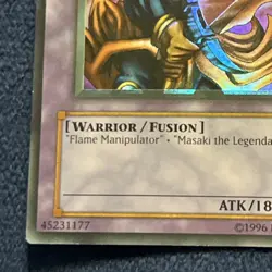 Yu-Gi-Oh Flame Swordsman LOB-003 Super Rare Card Foil Shift Misprint ERROR - Image 5