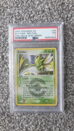 POKEMON CARD 2004 EX SCYTHER REVERSE FOIL/HOLO FIRE RED & LEAF GREEN #29 PSA 7 - Image 1