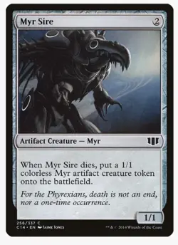 MTG Myr Sire #256 Commander (C14) Magic Card In Protective Sleeve - Image 1