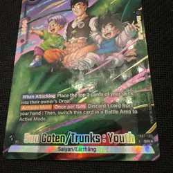 SON GOTEN/TRUNKS : YOUTH Dragon Ball Super Card Game FB07-105 Holo Mint - Image 3