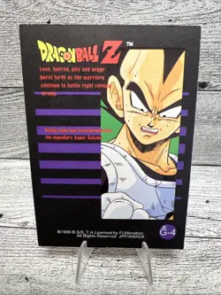 Dragon Ball Z Trading Card Amada 1999 FUNimation - Gold Foil G-4 - Image 2