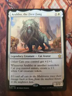 MTG EDH Custom Commander Deck: Arahbo, the First Fang - Mono W Cats - Image 1