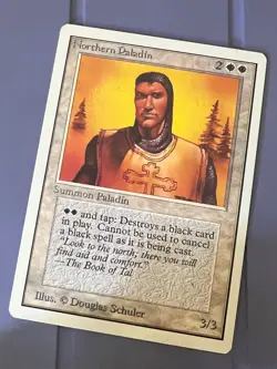 Magic the Gathering MTG Unlimited Northern Paladin NM (Beta Bob) - Image 1