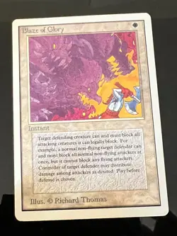Magic the Gathering MTG Unlimited Blaze of Glory NM- (Beta Bob) - Image 1