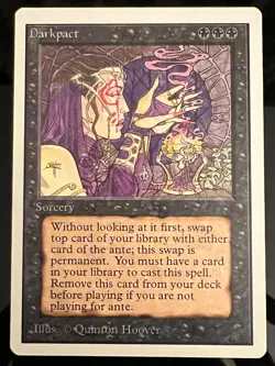Magic the Gathering MTG Unlimited Darkpact NM (Beta Bob) - Image 1