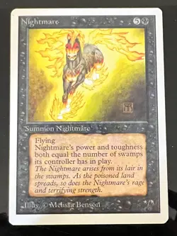 Magic the Gathering MTG Unlimited Nightmare NM- (Beta Bob) - Image 1