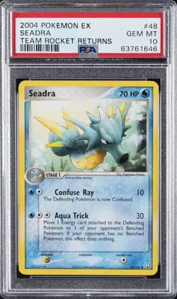 2004 POKEMON EX TEAM ROCKET RETURNS #48 SEADRA PSA 10 - Image 1