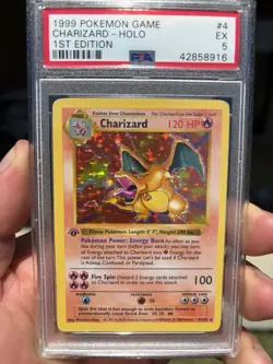 FIRST EDITION Charizard PSA 5 4/102 Holy grail pokemon - Image 1