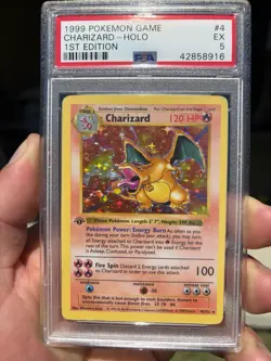FIRST EDITION Charizard PSA 5 4/102 Holy grail pokemon - Image 3