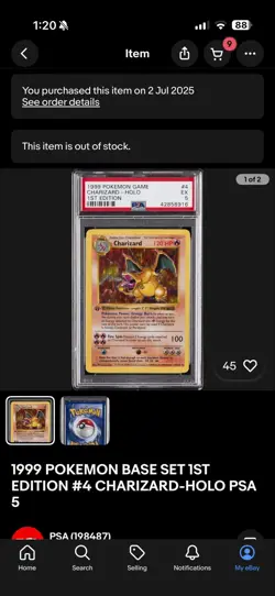 FIRST EDITION Charizard PSA 5 4/102 Holy grail pokemon - Image 5