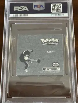 1999 Pokemon Artbox Series 1 Prism Sticker Ash Ketchum PSA 10 - Image 2