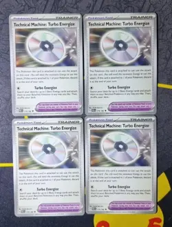 Pokemon Technical Machine Turbo Energize 179/182 ×4 Paradox Rift Trainer Playset - Image 1