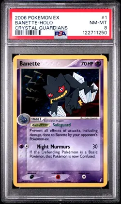 2006 POKEMON EX CRYSTAL GUARDIANS #1 BANETTE-HOLO PSA 8 - Image 1