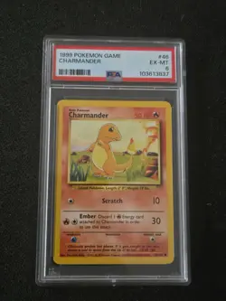 1999 Pokemon Base Set Charmander 46/102 PSA 6! - Image 1