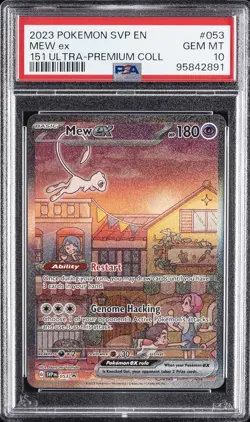 2023 POKEMON SVP EN-SV BLACK STAR PROMO 151 ULTRA-PREM COLL #053 MEW EX PSA 10 - Image 1