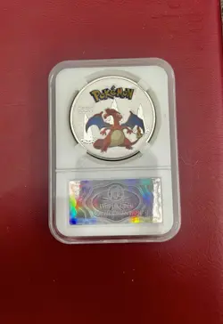 Pokemon Charizard Colorized Coin - Worth Collection KL -Proof - Image 1