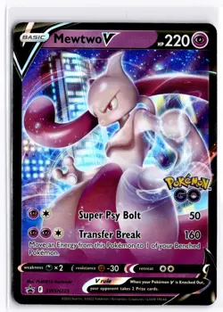 2022 TCG Pokemon #SWSH223 Mewtwo V Sword & Shield Black Star Promos - Image 1